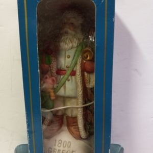 VINTAGE Old World Santa Collectibles 1800 Greece Ceramic Figurine